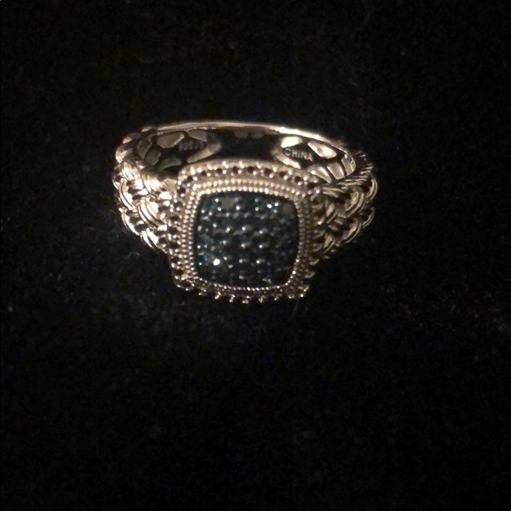 Affinity Diamond 1/4 ct Blue Ring